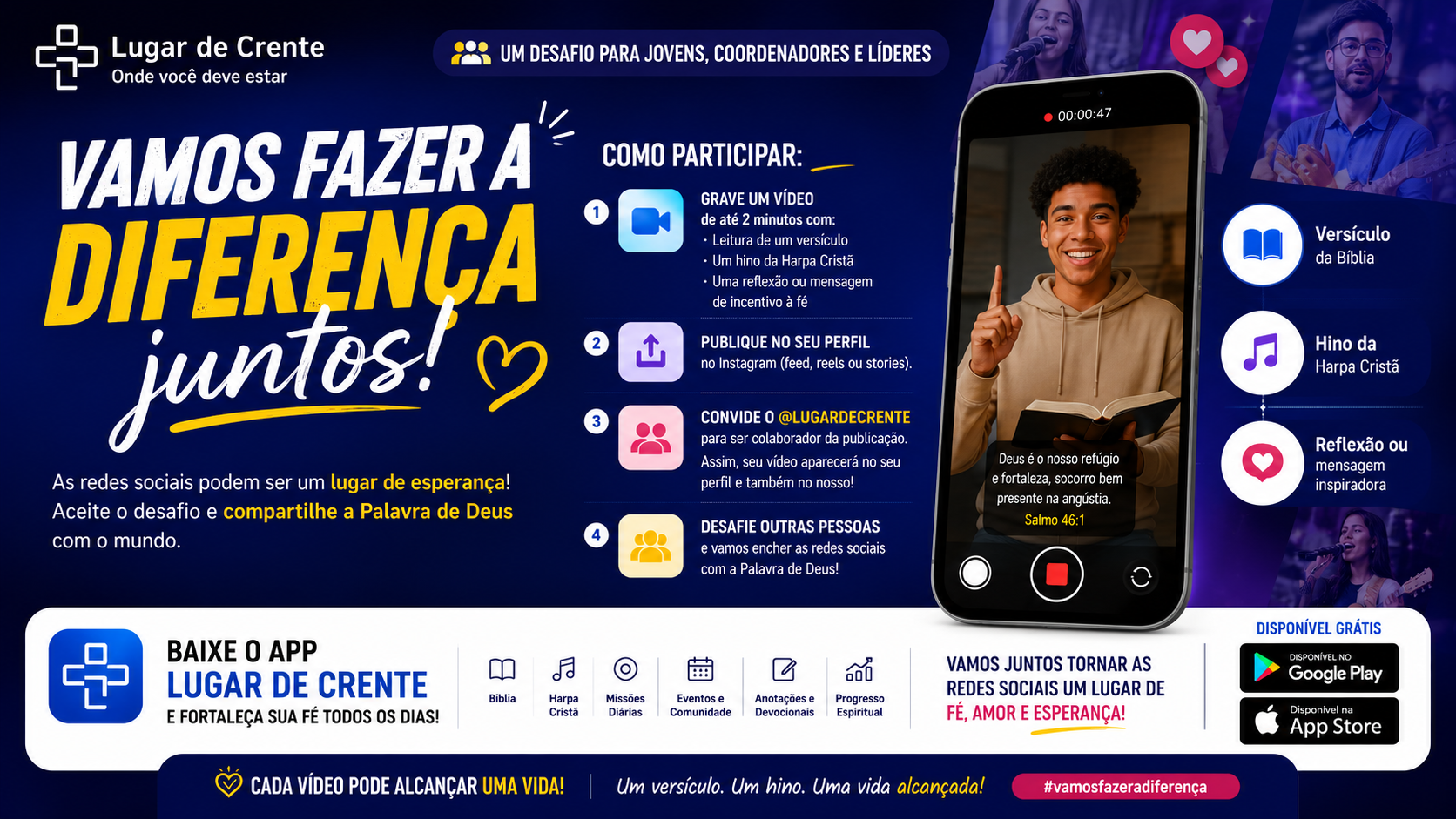 Imagem sobre a campanha 1 versiculo por dia